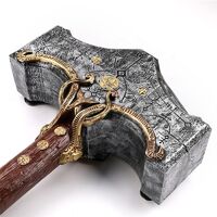 God of War Mjolnir Hammer Fiberglass 1:1 Scale Replica